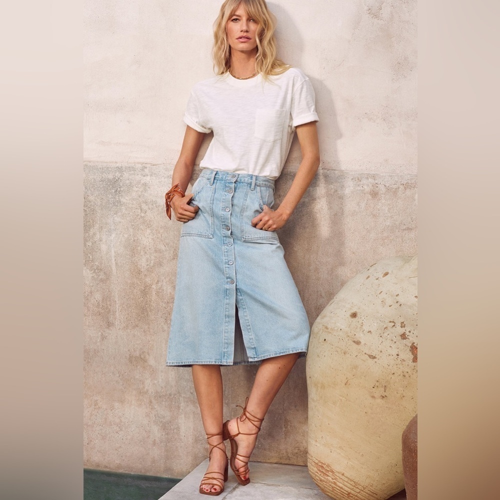 Citizens of Humanity Anouk Denim Skirt Size 28 light wash classic capsule